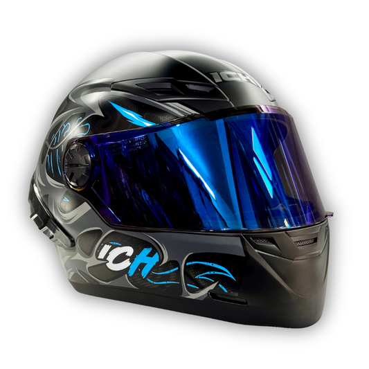 Casco Integral ICH 501 Negro-Azul SP Certificado