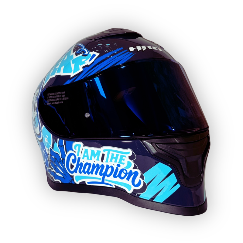 Casco HRO 506 CHAMP Azul Brillante