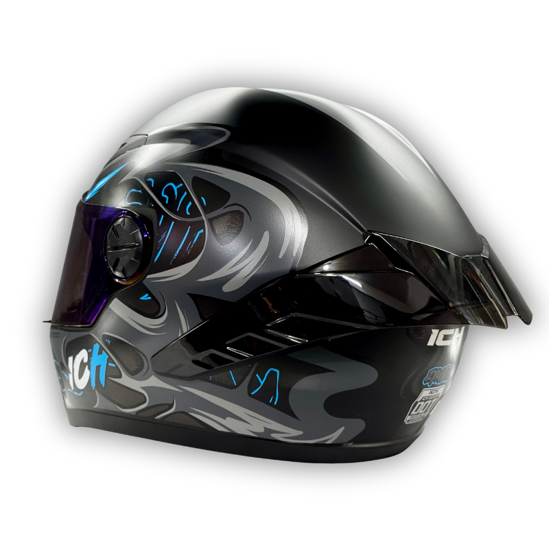 Casco Integral ICH 501 Negro-Azul SP Certificado