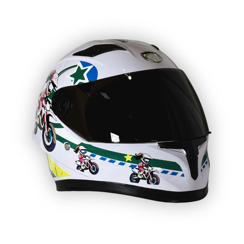 Casco Infantil KRM Cross Rider Blanco