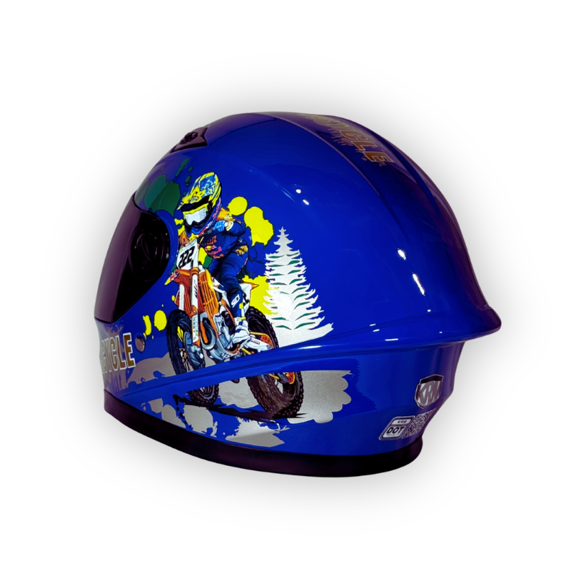 Casco Infantil KRM Cross Rider Azul