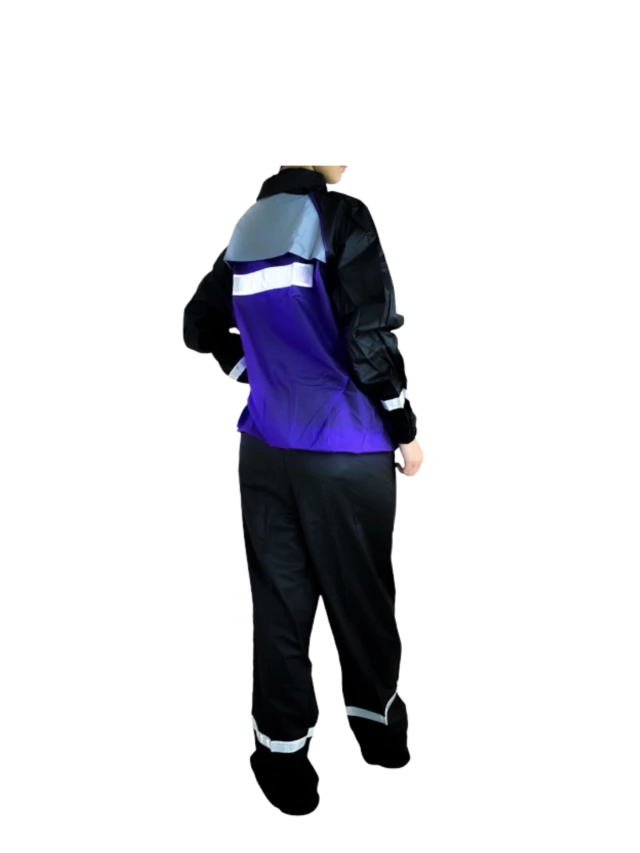 CONJUNTO IMPERMEABLE SILICONADO RESORTADO MORADO