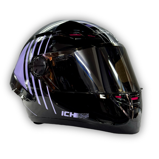 Casco Integral ICH 501 SP Negro-Lila Certificado