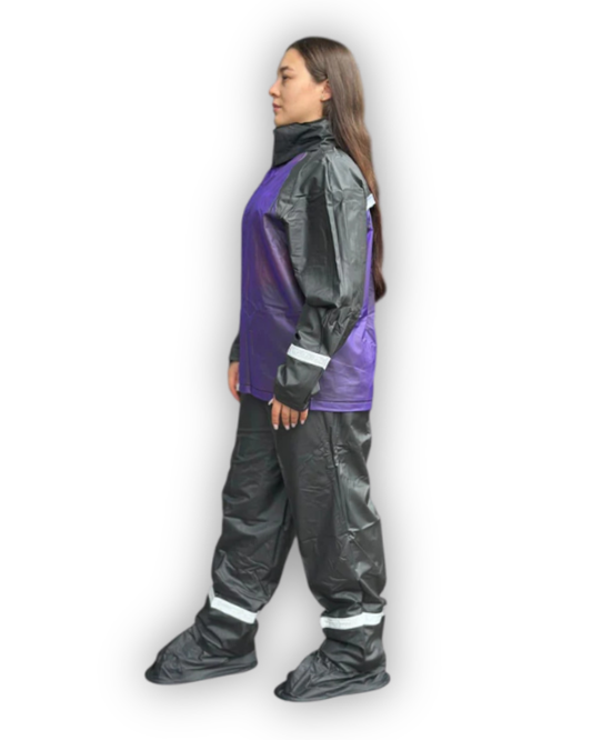 Impermeable Siliconado Liso Morado