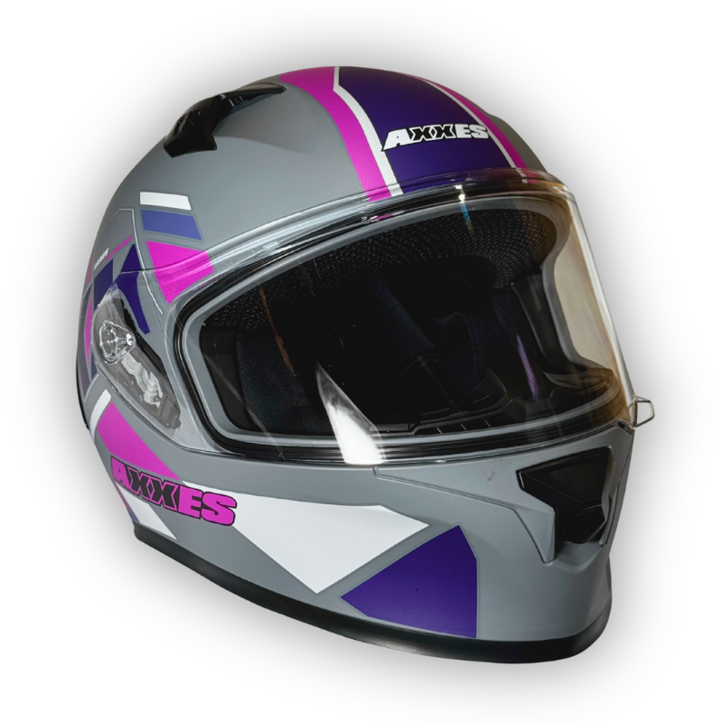 Casco AXXES 503 Gris-Fucsia Mate