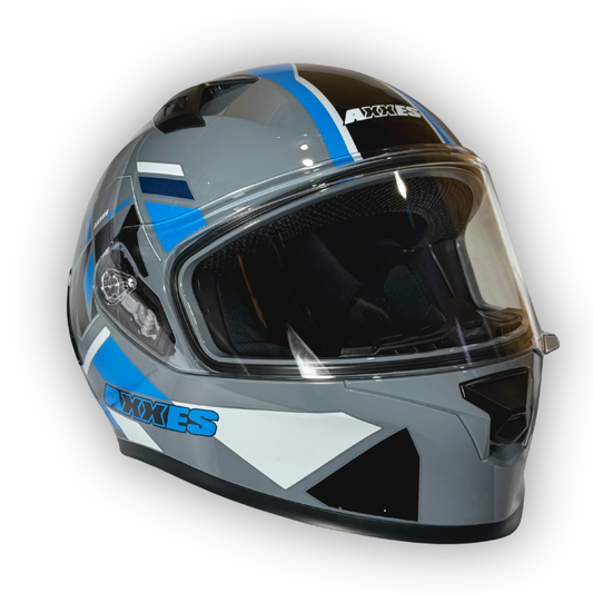 Casco AXXES 503 Gris-Azul Brillante