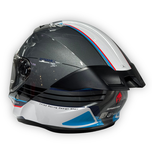 Casco SPARTAN FENIX Gris-Blanco Brillante