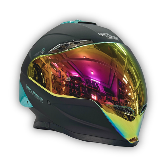 Casco PRO RIDER PR-711 Negro Mate / Azul Marino