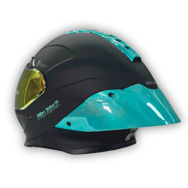 Casco PRO RIDER PR-711 Negro Mate / Azul Marino