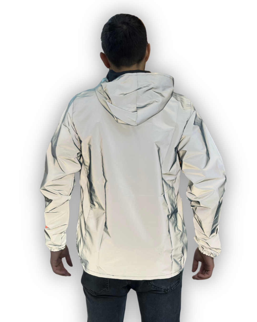 Chaqueta Reflectiva Corta Vientos Hombre Cierre Verde