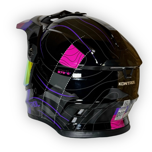 Casco KONTROL Multipropósito Negro - Fucsia