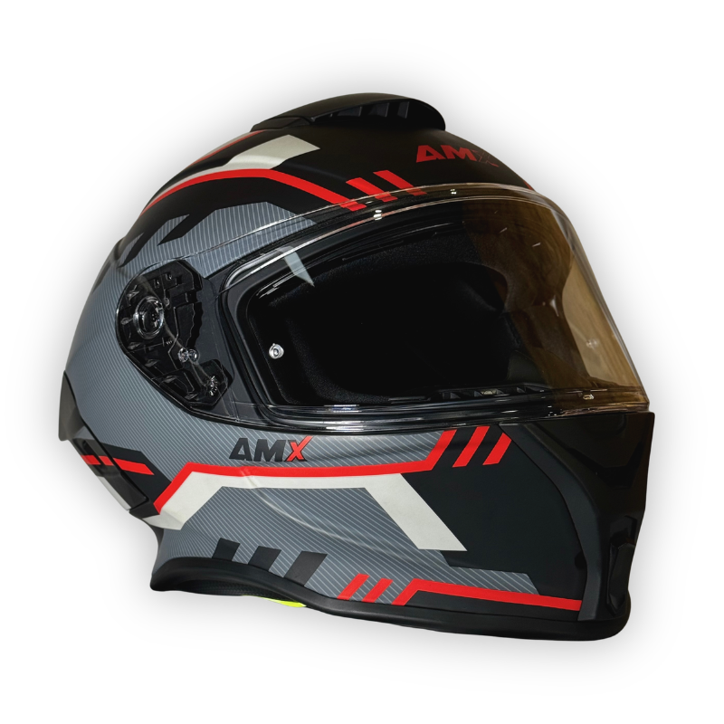 Casco AMX Stream Negro Rojo