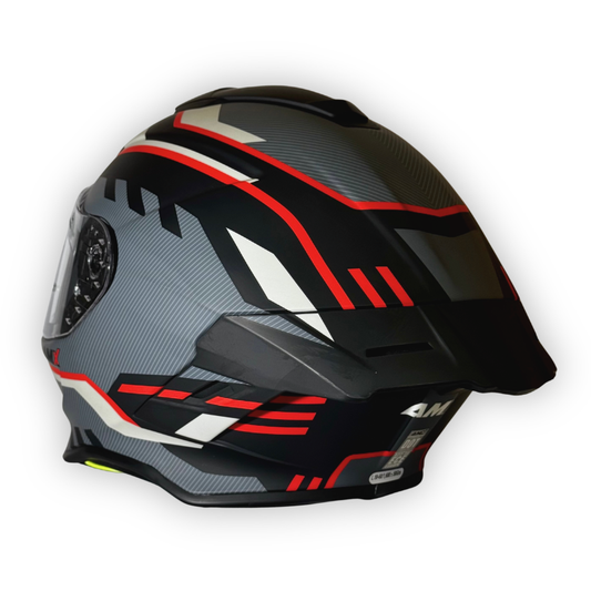 Casco AMX Stream Negro Rojo