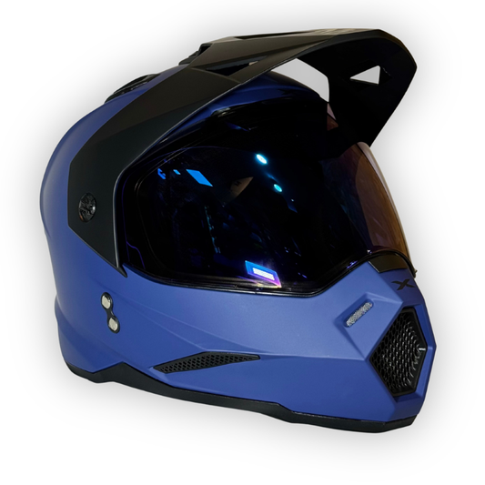 Casco X-ONE Estilo Adventure Azul Mate