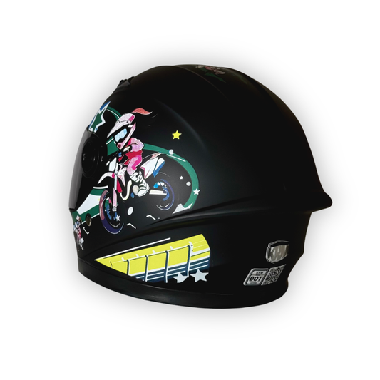 Casco Infantil KRM Biker Negro Mate