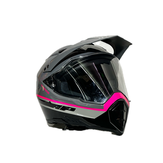 CASCO MULTIPROPOSITO AP28 GRIS - FUCSIA