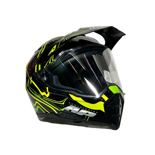 CASCO MULTIPROPOSITO AP28 NEGRO - VERDE