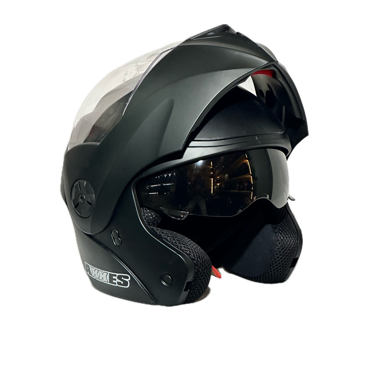 CASCO ABATIBLE AXXE NEGRO