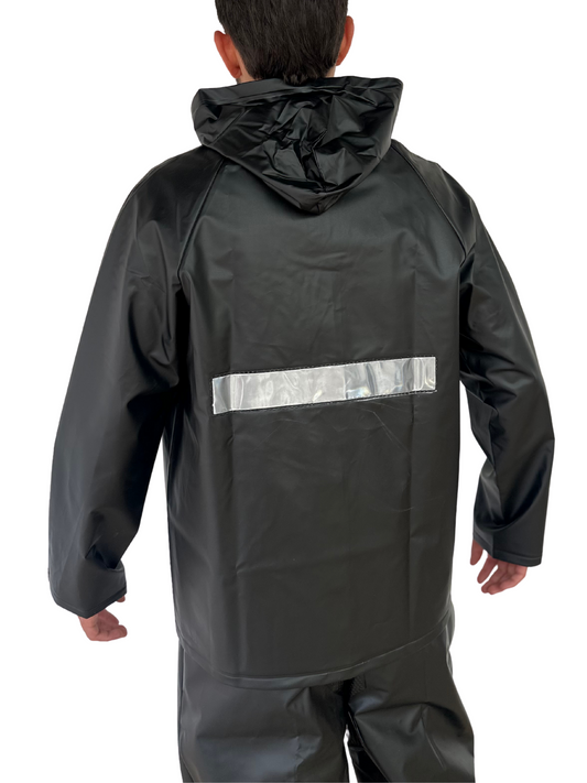 Impermeable Siliconado Soportado Botas Suela Negra