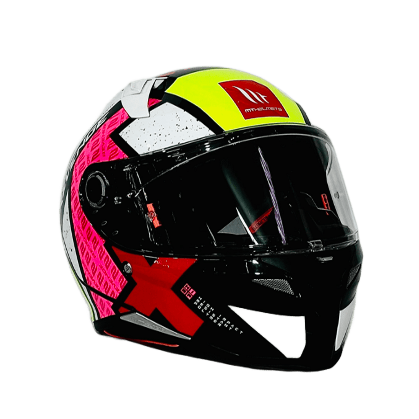 Casco MT Revenge 2S Blanco - Fucsia