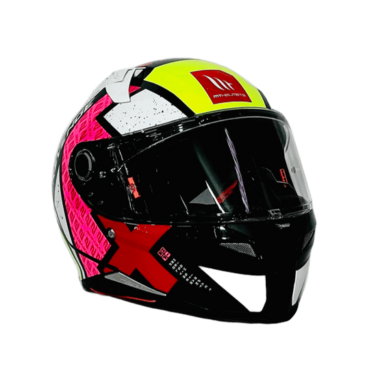 Casco MT Revenge 2S Blanco - Fucsia