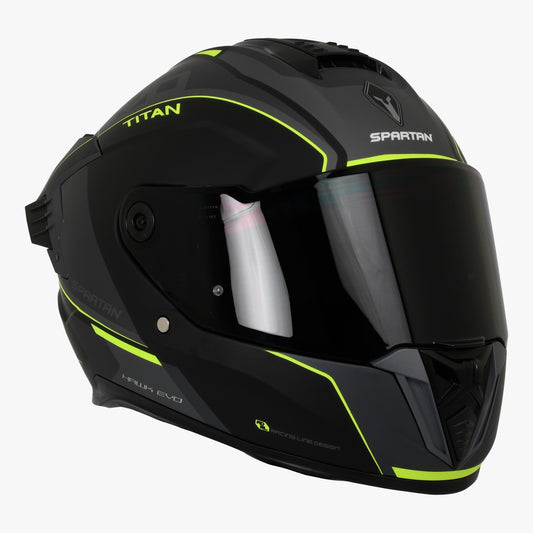 Casco Spartan Hawk SV TITAN Negro Verde