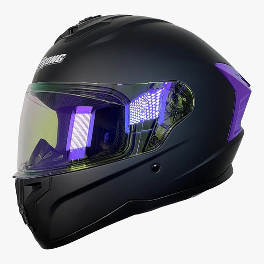 CASCO XTRONG M70 NEGRO MATE - FUCSIA