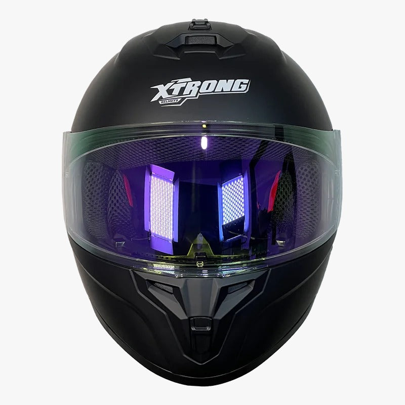 CASCO XTRONG M70 NEGRO MATE - FUCSIA