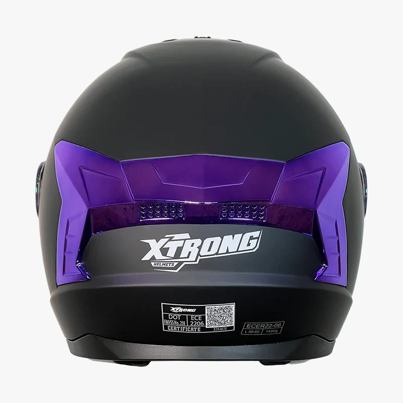 CASCO XTRONG M70 NEGRO MATE - FUCSIA