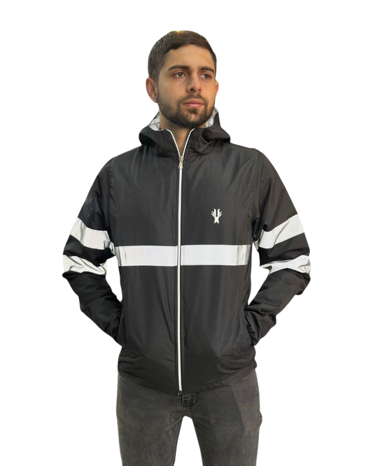 Chaqueta Reflectiva Doble Faz Negra