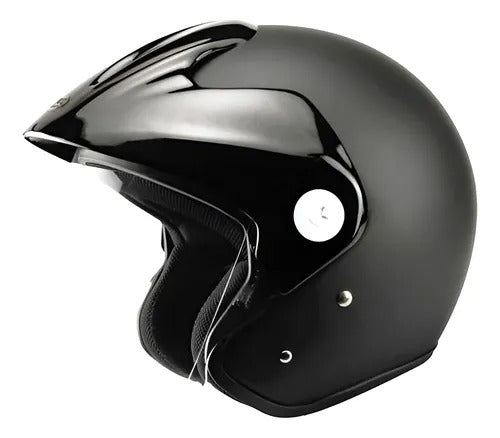 Casco Zeus 507 Abierto Solid Negro Mate