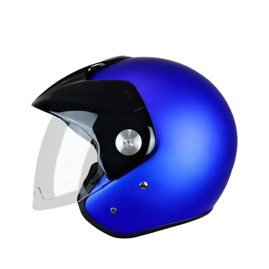 Casco Zeus 507 Abierto Solid Azul Mate