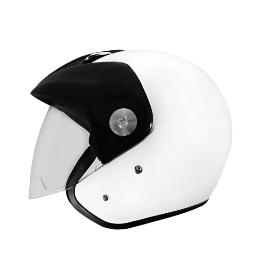 Casco Zeus 507 Abierto Solid Blanco Brillo