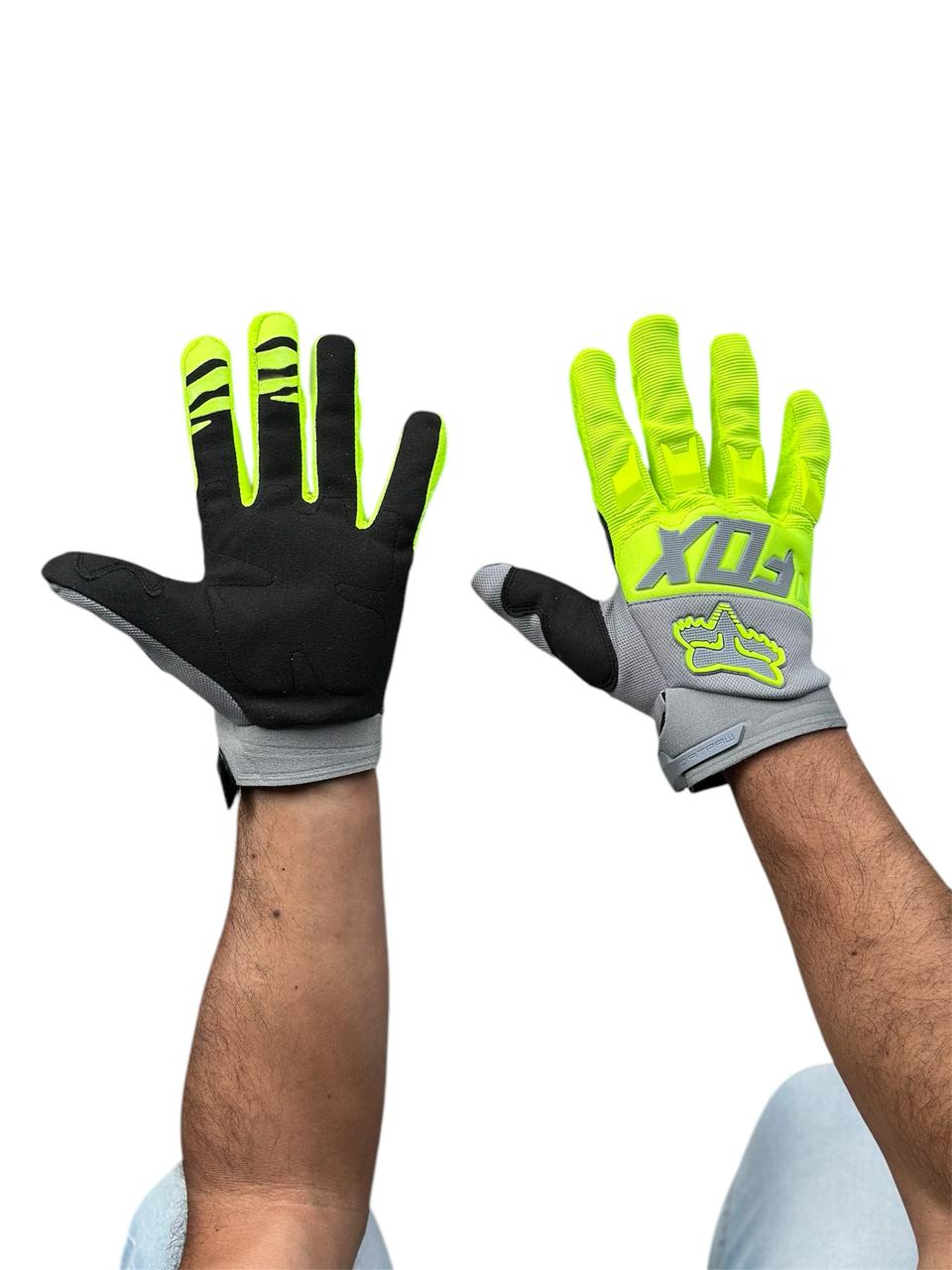 GUANTES FOX VERDE - GRIS