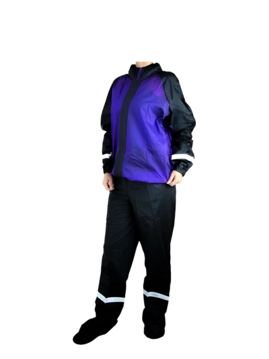 CONJUNTO IMPERMEABLE SILICONADO RESORTADO MORADO