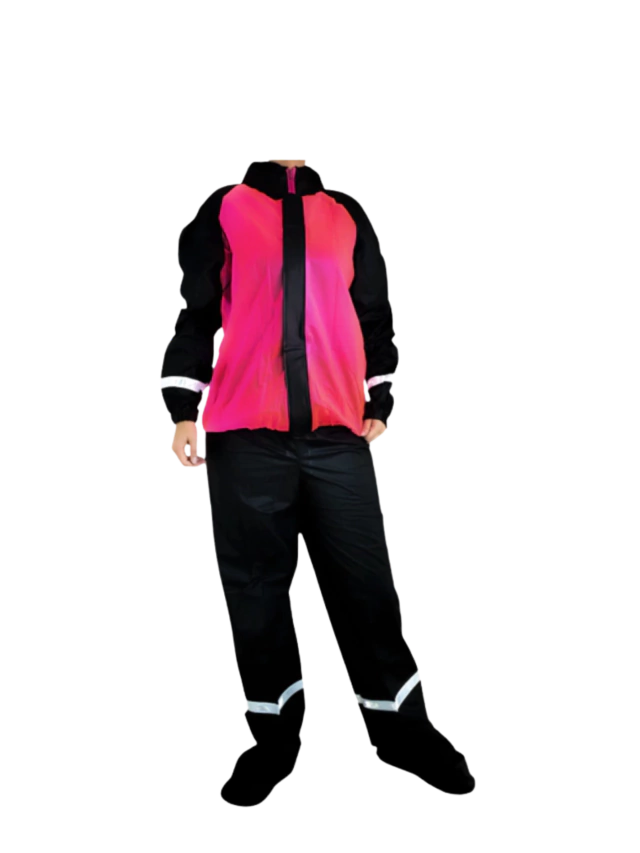 CONJUNTO IMPERMEABLE SILICONADO RESORTADO FUCSIA