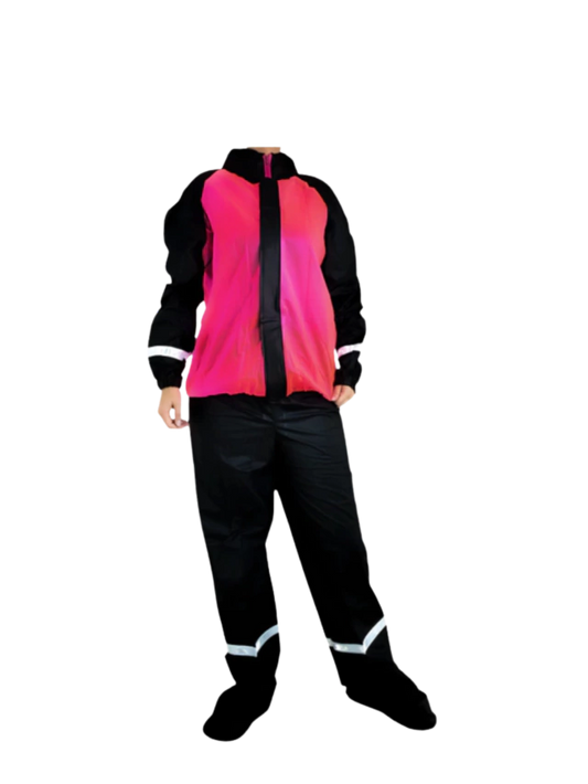 CONJUNTO IMPERMEABLE SILICONADO RESORTADO FUCSIA