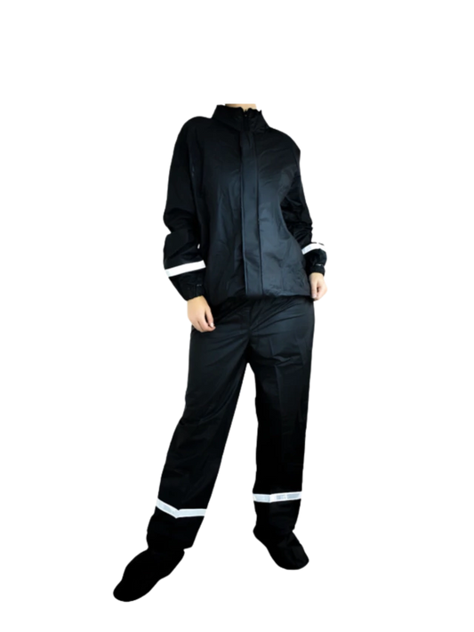 CONJUNTO IMPERMEABLE SILICONADO RESORTADO NEGRO