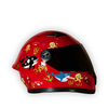 Casco Infantil KRM Animales Marinos Rojo Brillante