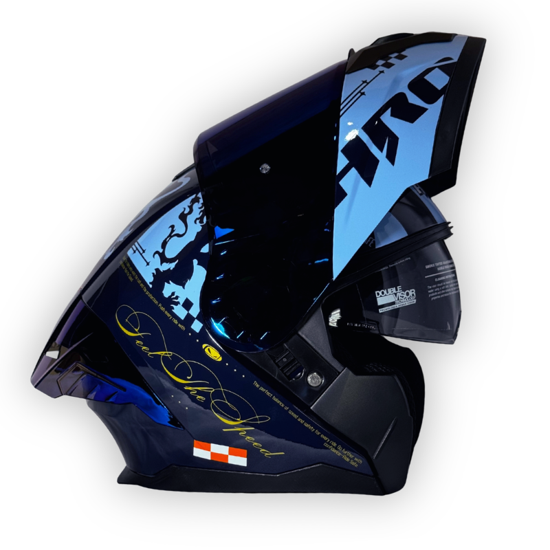 Casco HRO 3480 DV Abatible Azul Brillante