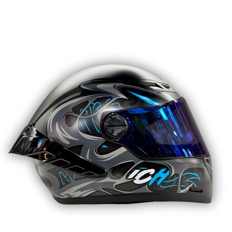 Casco Integral ICH 501 Negro-Azul SP Certificado