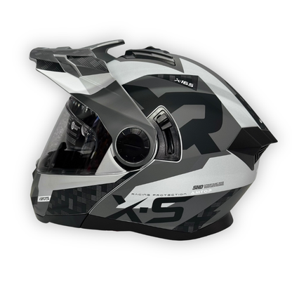 Casco X-SPORTS Abatible tipo Cross 165 Gris Mate