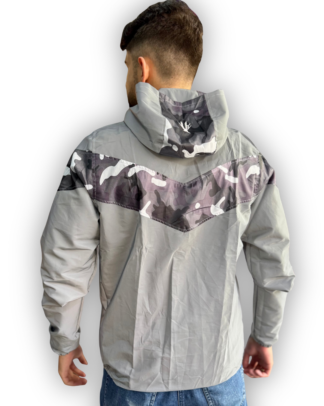 Chaqueta Reflectiva Doble Faz Camuflada Gris