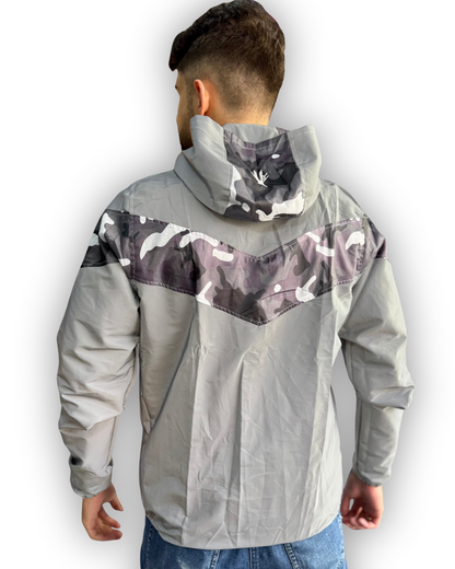 Chaqueta Reflectiva Doble Faz Camuflada Gris