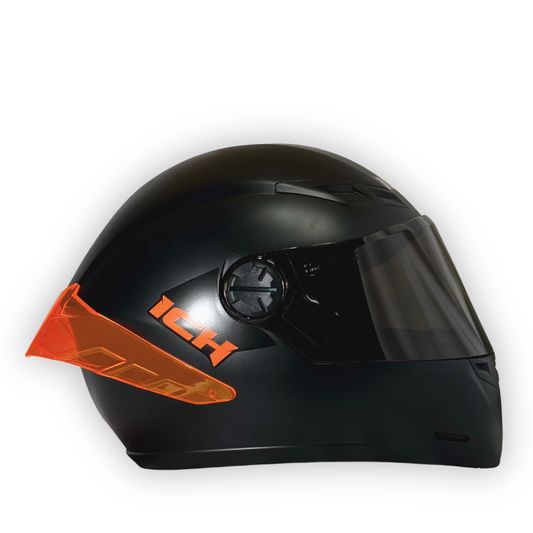 Casco Integral ICH 501 Negro Mate Letra Naranja
