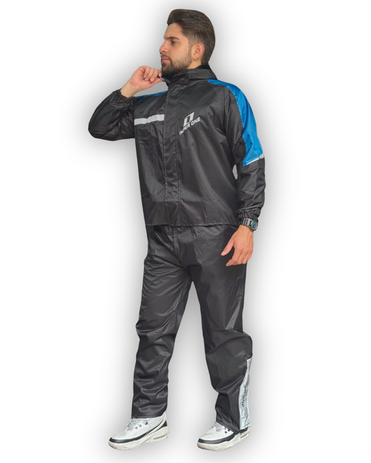 Impermeable Tipo Sudadera IMPERONE Negro-Azul