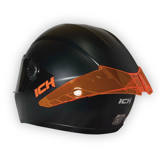 Casco Integral ICH 501 Negro Mate Letra Naranja