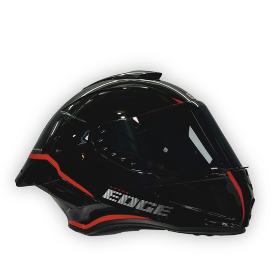 Casco EDGE Shanghai Negro-Rojo Brillo