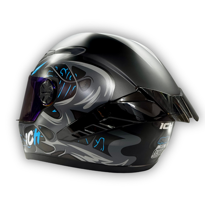 Casco Integral ICH 501 Negro-Azul SP Certificado