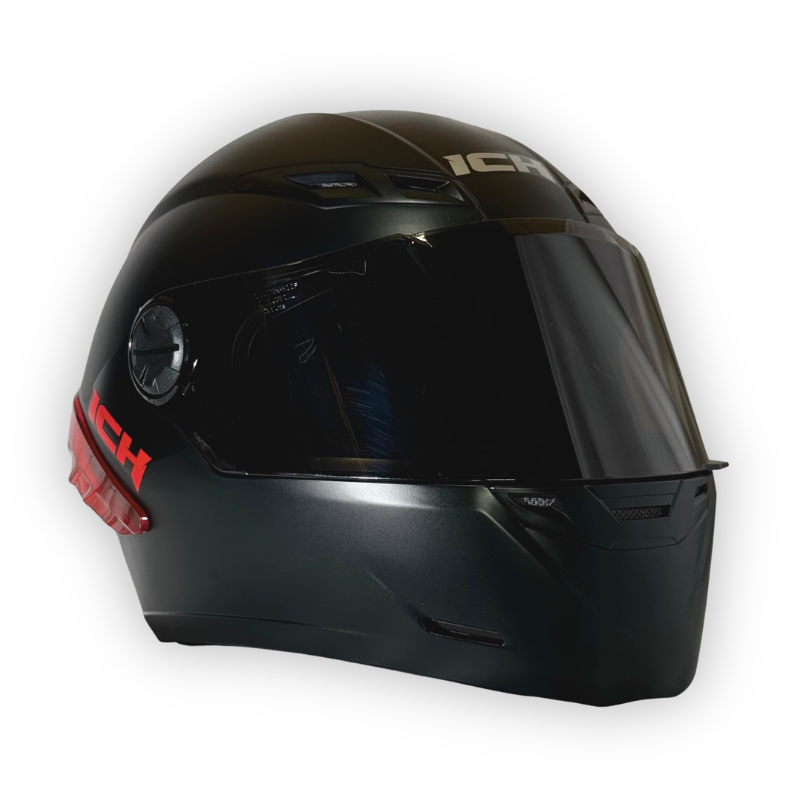Casco Integral ICH 501 Negro Mate Letra Roja